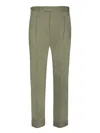 Pt Torino Straight Trousers With Cuffed Hem And Pleated Front In Brown