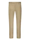 Pt Torino Pant Stretch Cotton Loops Belt In Neutral