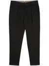 Pt Torino Tailored Black Trousers With Classic Pleat In Black