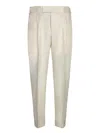 Pt Torino Cotton-linen Blend Trousers With Modern Tailoring In Beige