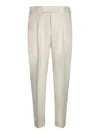 Pt Torino Cotton-linen Blend Trousers With Modern Tailoring In Beige