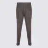 Pt Torino Relaxed Trousers With Pleated Front And Cuffs In Gray