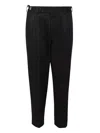 Pt Torino Tailored Black Trousers With Classic Pleat In Black