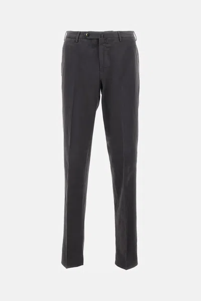 Pt Torino Charcoal Stretch Modal Blend Pant In Gray