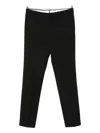 Pt Torino Tailored Dark Navy Cotton-blend Trousers In Black