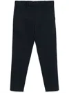 Pt Torino Refined Black Trousers With Hidden Closure In Blue