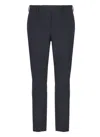 Pt Torino Navy Blue Virgin Wool Trousers In Blue