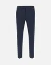 Pt Torino Tailored Trousers With Belt Loops And Pockets In Blue