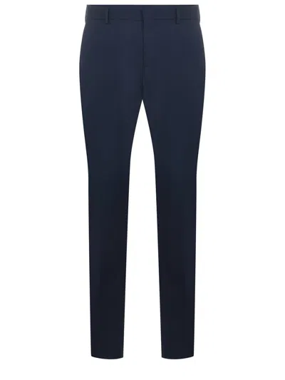 Pt Torino Brushed Wool Straight-leg Pants In Blue
