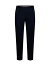 Pt Torino Tailored Virgin Wool Trousers In Blue
