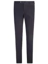 Pt Torino Pressed-crease Tapered Trousers In Blue