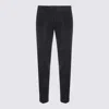 Pt Torino Black Stretch Viscose Blend Pant In Blue