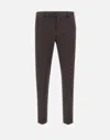 Pt Torino Cotton Trousers With Front And Back Pockets In Brown