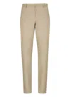 Pt Torino Tailored Straight Trousers With Rear Pockets In Brown
