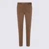 Pt Torino Slim Fit Trousers With Pockets And Loops In Brown