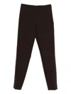 Pt Torino Tailored Black Trousers With Straight-leg Cut In Brown