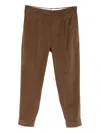 Pt Torino Straight-leg Tailored Trousers In Brown