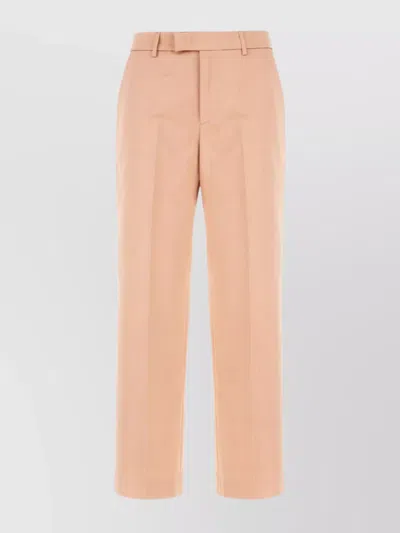 Pt Torino Trousers Cotton Blend Back Pockets In Rosasalmone