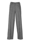 Pt Torino Grey Stretch Wool Blend Palazzo Pant In Gray