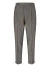 Pt Torino High-waisted Chino Pants With Tailored Detailing In Green