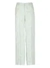 Pt Torino Wide-leg Palazzo Trousers With Elastic Waist In Green