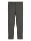 Pt Torino Chino Pants With Pleats And Feather Detail In Green
