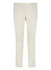 Pt Torino Beige Cotton Trousers In Grey