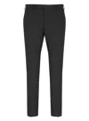 Pt Torino Low-rise Tapered Trousers In Black