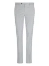 Pt Torino Superslim Grey Chinos With Straight Leg In Grey