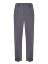 Pt Torino Blend Cotton Trousers In Grey