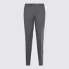 Pt Torino Slim Fit Trousers Back Pockets In Gray