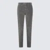 Pt Torino Tailored Grey Corduroy Trousers With Mid-rise Fit In Gray