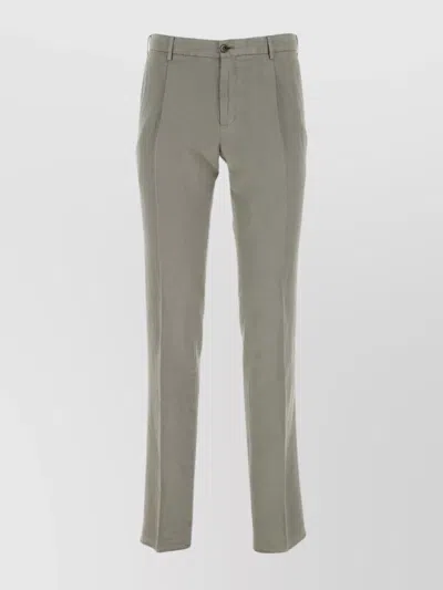 Pt Torino Trousers Lyocell Blend Back Pockets In Gray