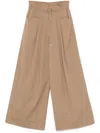 Pt Torino Light Brown Drawstring Rope Trousers In Neutral