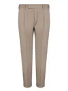 Pt Torino Trousers With Front And Back Pockets In Neutral