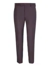 Pt Torino Pants In Bordeaux Wool In Red