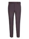 Pt Torino Pants In Bordeaux Wool