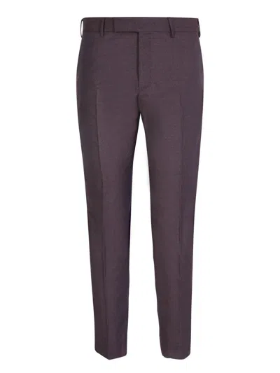 Pt Torino Pants In Bordeaux Wool