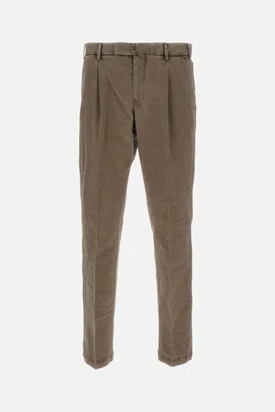 Pt Torino Pleated Straight-leg Trousers In Brown