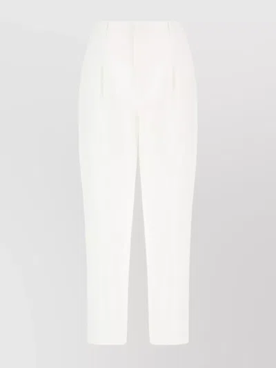 Pt Torino Trousers Stretch Back Pockets In White
