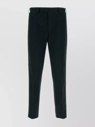 Pt Torino Trousers Stretch Cotton Back Pockets In Blue