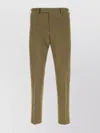 Pt Torino Trousers Stretch Cotton Front Crease In Green