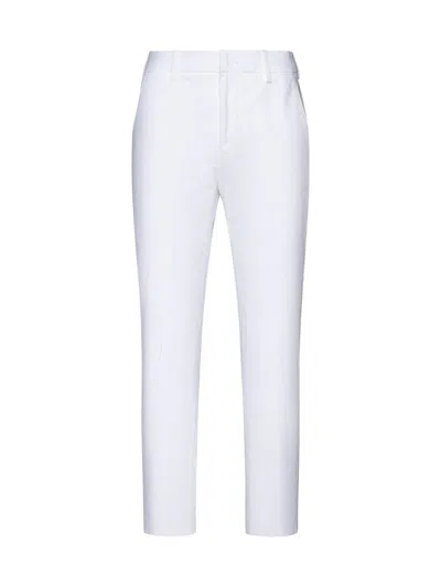 Pt Torino Woman Pants White Size 2 Cotton, Elastane