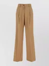 Pt Torino Camel Lyocell Blend Palazzo Pant