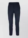Pt Torino Trousers With Belt Loops And Cropped Length In Blue