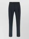 Pt Torino Union Front Pleat Trousers Belt Loops In Black