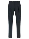 Pt Torino Union Front Pleat Trousers Belt Loops In Multi