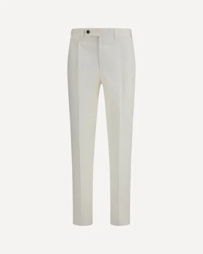Pt Torino White Cotton Casual Pants In Neutral