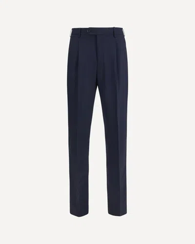 Pt Torino Pantaloni Union In Lana Superlight In Blue