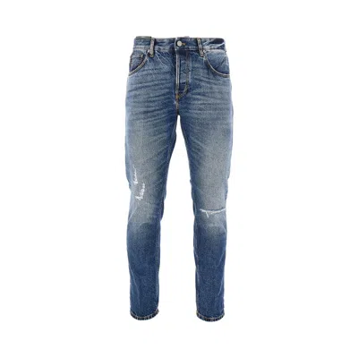 Pt Torino Used-effect 'reggae' Jeans In Blue